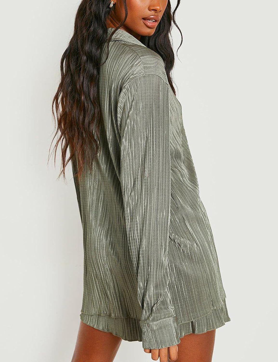 ZAFIRA | 2-delig zomeroutfit voor dames, geplooide blouse met knopen en high-waist shorts