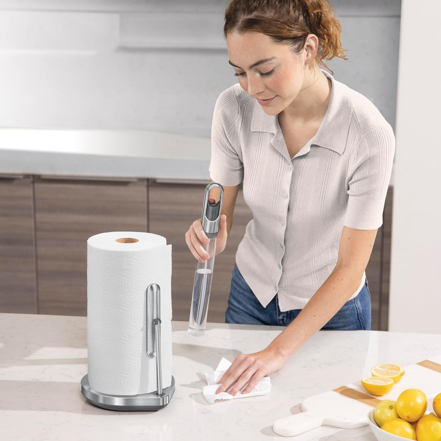 Simplehuman Keukenrolhouder met Pomp
