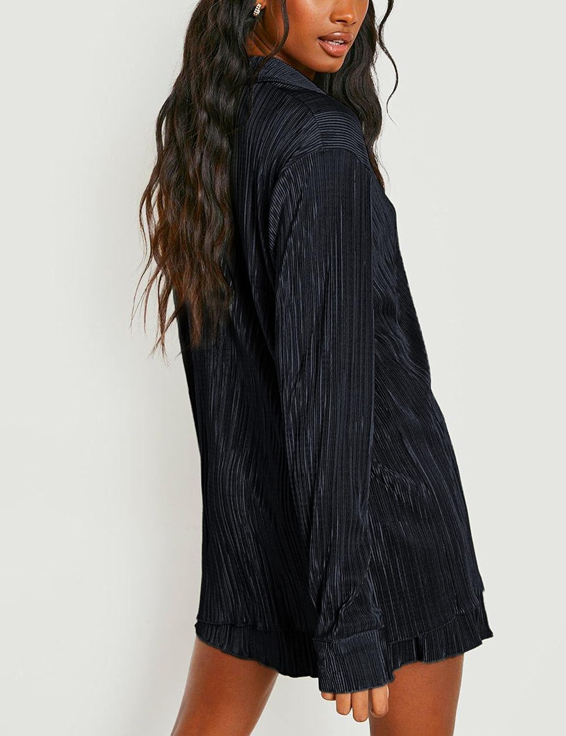 ZAFIRA | 2-delig zomeroutfit voor dames, geplooide blouse met knopen en high-waist shorts