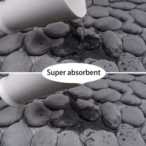 Cobblestone Koraalvel Bad Mat