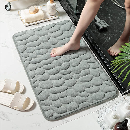 Cobblestone Koraalvel Bad Mat