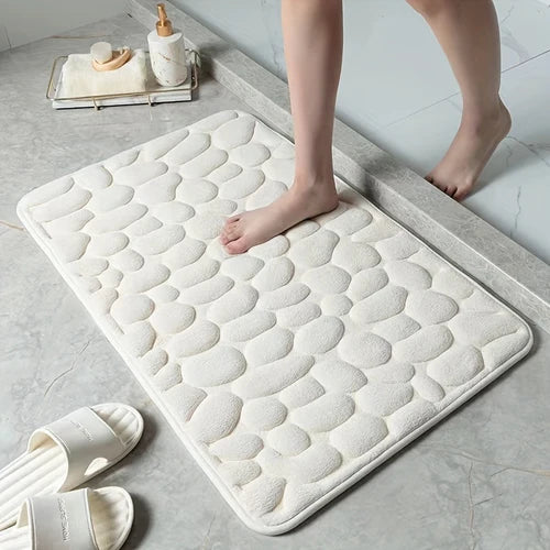 Cobblestone Koraalvel Bad Mat